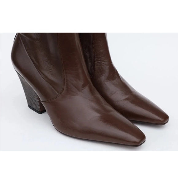 Brunello Cuccinelli Brown Leather Boots - Picture 7 of 13